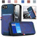 iPhone 16e / 17e Denim Texture Leather Skin Phone Case with Card Slot - Blue