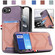 iPhone 16e / 17e Denim Texture Leather Skin Phone Case with Card Slot - Purple