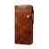 iPhone 16e / 17e Denior B01 Oil Wax Cowhide Magnetic Button Genuine Leather Case - Brown