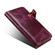 iPhone 16e / 17e Denior B01 Oil Wax Cowhide Magnetic Button Genuine Leather Case - Purple