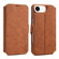 iPhone 16e / 17e Denior B07 MagSafe Detachable Leather Phone Case - Brown