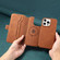 iPhone 16e / 17e Denior B07 MagSafe Detachable Leather Phone Case - Brown