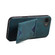 iPhone 16e / 17e Denior D06 PU Back Cover Card Slot Holder Phone Case - Blue
