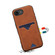 iPhone 16e / 17e Denior D06 PU Back Cover Card Slot Holder Phone Case - Brown