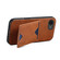 iPhone 16e / 17e Denior D06 PU Back Cover Card Slot Holder Phone Case - Brown