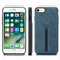 iPhone 16e / 17e Denior D07 DV Elastic Card Slot PU Back Cover Phone Case - Blue
