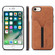 iPhone 16e / 17e Denior D07 DV Elastic Card Slot PU Back Cover Phone Case - Brown