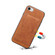 iPhone 16e / 17e Denior D08 PU Single Card Slot Holder Phone Case - Brown