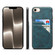 iPhone 16e / 17e Denior D09 PU Dual Card Slot Back Cover Phone Case - Blue
