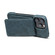 iPhone 16e / 17e Denior D28 Retro Texture RFID MagSafe Vertical Flip Card-slot Phone Case - Blue