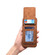 iPhone 16e / 17e Denior D28 Retro Texture RFID MagSafe Vertical Flip Card-slot Phone Case - Brown