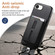 iPhone 16e / 17e Detachable Magnetic Card Bag Phone Case with Finger Ring Grip & Anti-loss Rope - Black