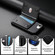 iPhone 16e / 17e Detachable Magnetic Card Bag Phone Case with Finger Ring Grip & Anti-loss Rope - Black
