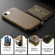 iPhone 16e / 17e Detachable Magnetic Card Bag Phone Case with Finger Ring Grip & Anti-loss Rope - Khaki