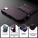 iPhone 16e / 17e Detachable Magnetic Card Bag Phone Case with Finger Ring Grip & Anti-loss Rope - Purple
