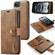 iPhone 16e / 17e DG.MING Crazy Horse Texture Detachable Magnetic Leather Phone Case - Brown