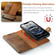 iPhone 16e / 17e DG.MING Crazy Horse Texture Detachable Magnetic Leather Phone Case - Brown