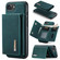 iPhone 16e / 17e DG.MING M1 Series 3-Fold Multi Card Wallet Leather Phone Case - Green