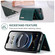 iPhone 16e / 17e DG.MING M1 Series 3-Fold Multi Card Wallet Leather Phone Case - Green