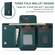 iPhone 16e / 17e DG.MING M1 Series 3-Fold Multi Card Wallet Leather Phone Case - Green