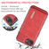iPhone 16e / 17e DG.MING M1 Series 3-Fold Multi Card Wallet Leather Phone Case - Red