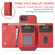iPhone 16e / 17e DG.MING M1 Series 3-Fold Multi Card Wallet Leather Phone Case - Red