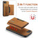 iPhone 16e / 17e DG.MING M2 Series 3-Fold Card Bag Wallet Leather Phone Case - Brown