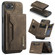 iPhone 16e / 17e DG.MING M2 Series 3-Fold Card Bag Wallet Leather Phone Case - Coffee