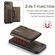 iPhone 16e / 17e DG.MING M2 Series 3-Fold Card Bag Wallet Leather Phone Case - Coffee