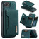 iPhone 16e / 17e DG.MING M2 Series 3-Fold Card Bag Wallet Leather Phone Case - Green