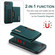 iPhone 16e / 17e DG.MING M2 Series 3-Fold Card Bag Wallet Leather Phone Case - Green
