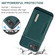 iPhone 16e / 17e DG.MING M2 Series 3-Fold Card Bag Wallet Leather Phone Case - Green