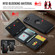 iPhone 16e / 17e DG.MING M5 Series Zip RFID Multi Card Detachable Leather Phone Case - Black