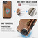 iPhone 16e / 17e DG.MING M5 Series Zip RFID Multi Card Detachable Leather Phone Case - Brown