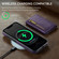 iPhone 16e / 17e DG.MING M5 Series Zip RFID Multi Card Detachable Leather Phone Case - Purple