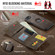 iPhone 16e / 17e DG.MING M6 Series RFID Tri-fold Card Bag Removable Leather Phone Case - Coffee
