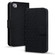 iPhone 16e / 17e Diamond Buckle Leather Phone Case with Lanyard - Black
