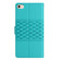 iPhone 16e / 17e Diamond Embossed Skin Feel Leather Phone Case - Blue