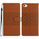 iPhone 16e / 17e Diamond Embossed Skin Feel Leather Phone Case - Brown