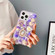 iPhone 16e / 17e Diamond Inlaid Rose PC Phone Case - Purple