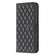 iPhone 16e / 17e Diamond Lattice Wallet Flip Leather Phone Case - Black