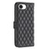 iPhone 16e / 17e Diamond Lattice Wallet Flip Leather Phone Case - Black