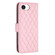 iPhone 16e / 17e Diamond Lattice Wallet Flip Leather Phone Case - Pink