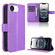 iPhone 16e / 17e Diamond Texture Leather Phone Case - Purple