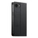 iPhone 16e / 17e Dierfeng Splicing Strong Magnetic RFID Vegan Leather Phone Case - Black