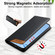 iPhone 16e / 17e Dierfeng Splicing Strong Magnetic RFID Vegan Leather Phone Case - Black