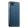 iPhone 16e / 17e Dierfeng Splicing Strong Magnetic RFID Vegan Leather Phone Case - Blue