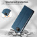 iPhone 16e / 17e Dierfeng Splicing Strong Magnetic RFID Vegan Leather Phone Case - Blue