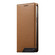 iPhone 16e / 17e Dierfeng Splicing Strong Magnetic RFID Vegan Leather Phone Case - Brown