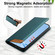 iPhone 16e / 17e Dierfeng Splicing Strong Magnetic RFID Vegan Leather Phone Case - Green